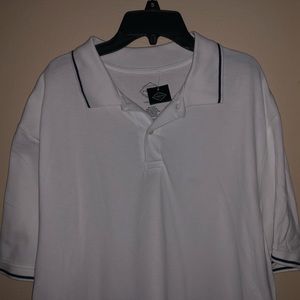 white polo with black outline